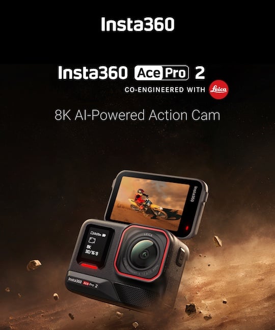 Insta360 Ace Pro 2 camera officially announced with 8k video, AI chip, Leica lens, and more