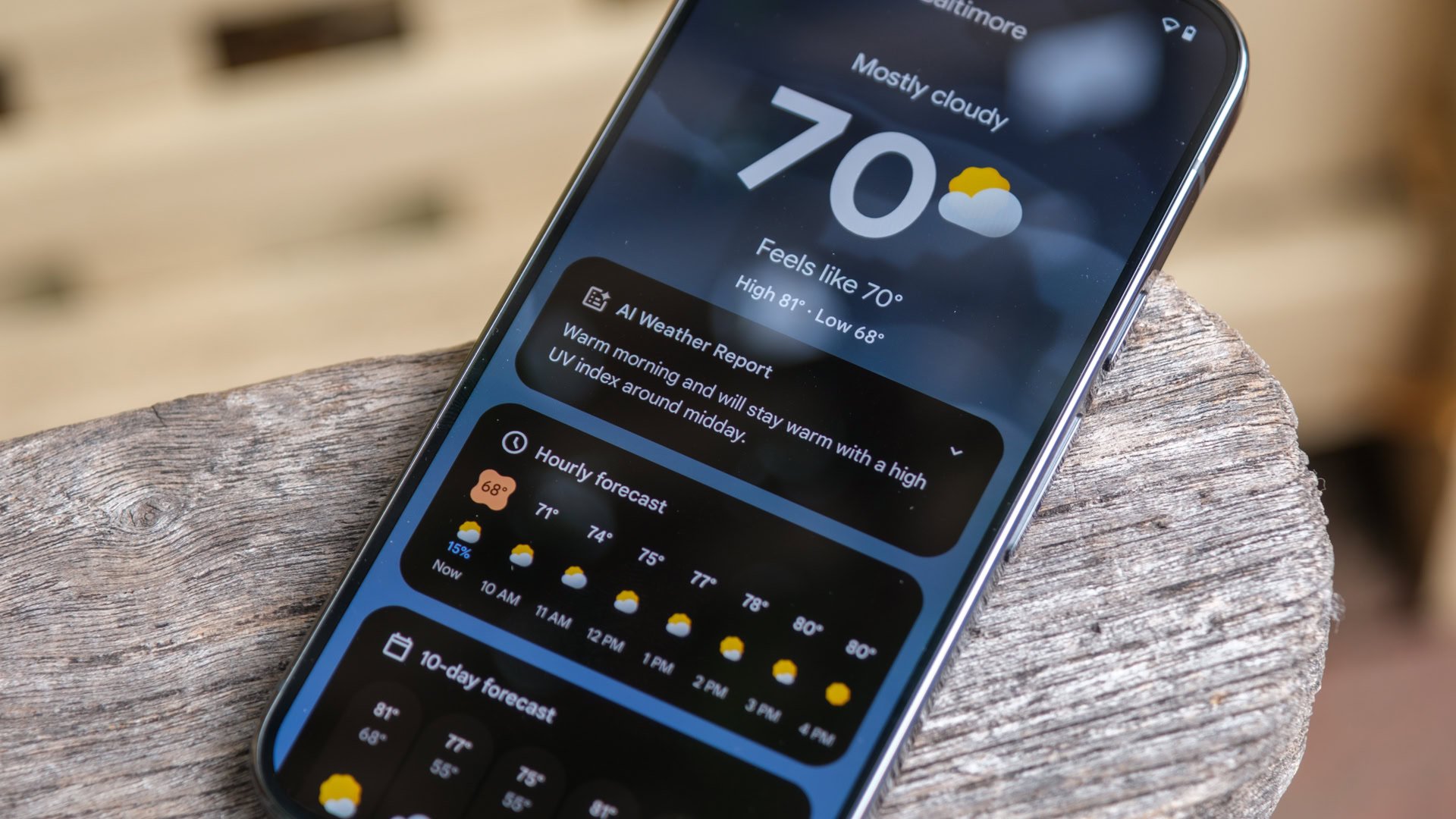 Pixel Weather can now warn you about bad pollen days