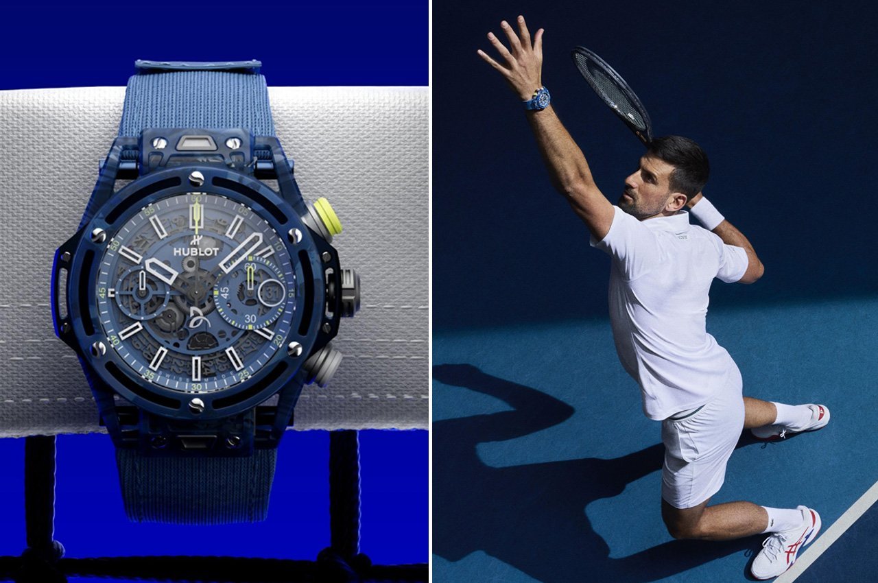 Hublot celebrates tennis legend Novak Djokovic with Big Bang Unico made from his racquets and polos