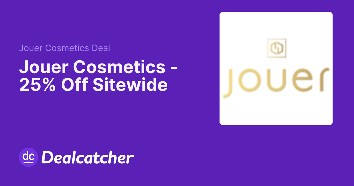 Jouer Cosmetics - 25% Off Sitewide