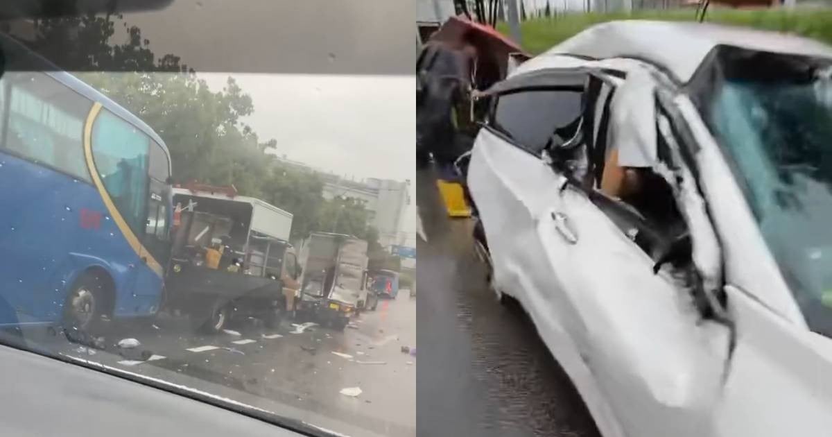 17 taken to hospital following chain collision before Woodlands Checkpoint