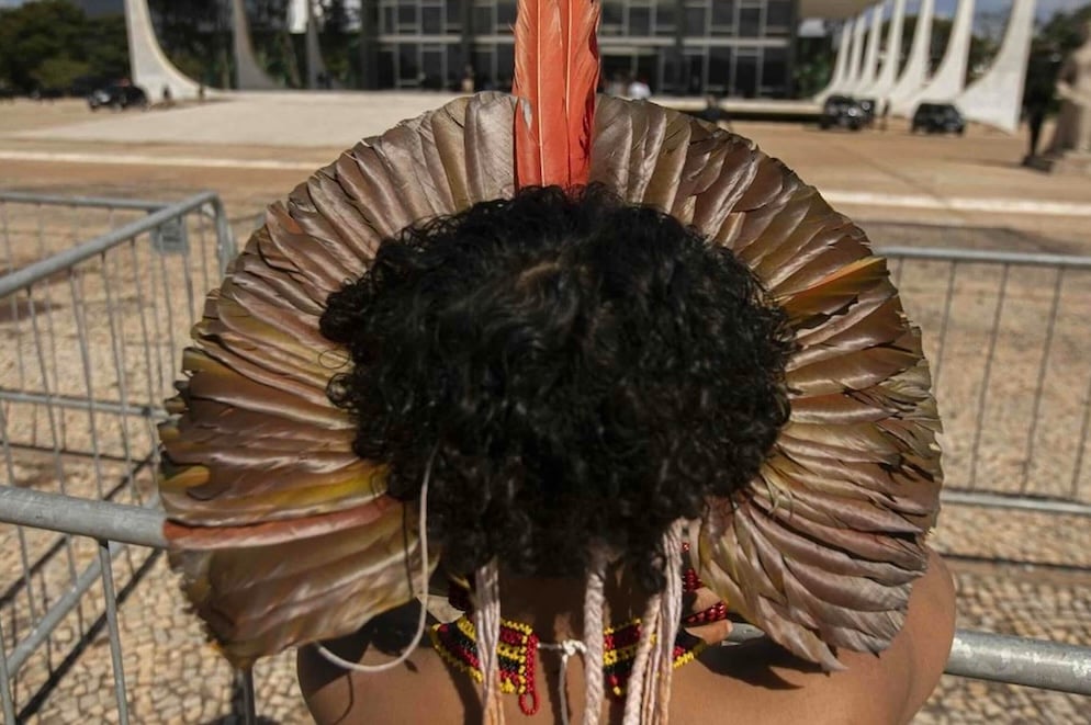 A bill that would restrict land rights has sparked an Indigenous protest in Brazil