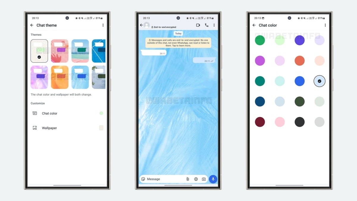 After iOS, WhatsApp Now Rolling Out Messenger-Like Chat-Specific Theme Support on Android