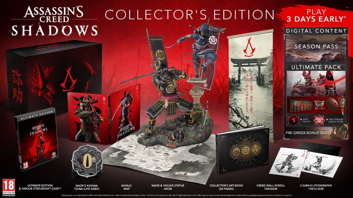 Assassin's Creed Shadows Collector's Edition Gets $50 Price Cut After Season Pass, Early Access Cancellation