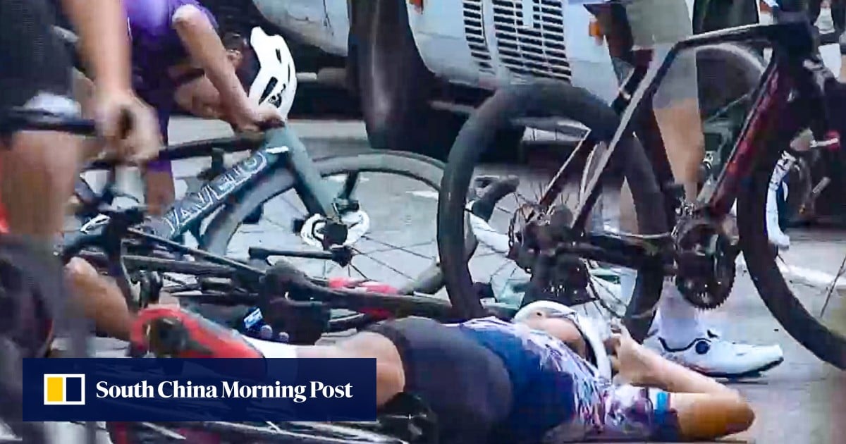 At least 11 cyclists injured in accidents at Hong Kong festival, with races halted or cut