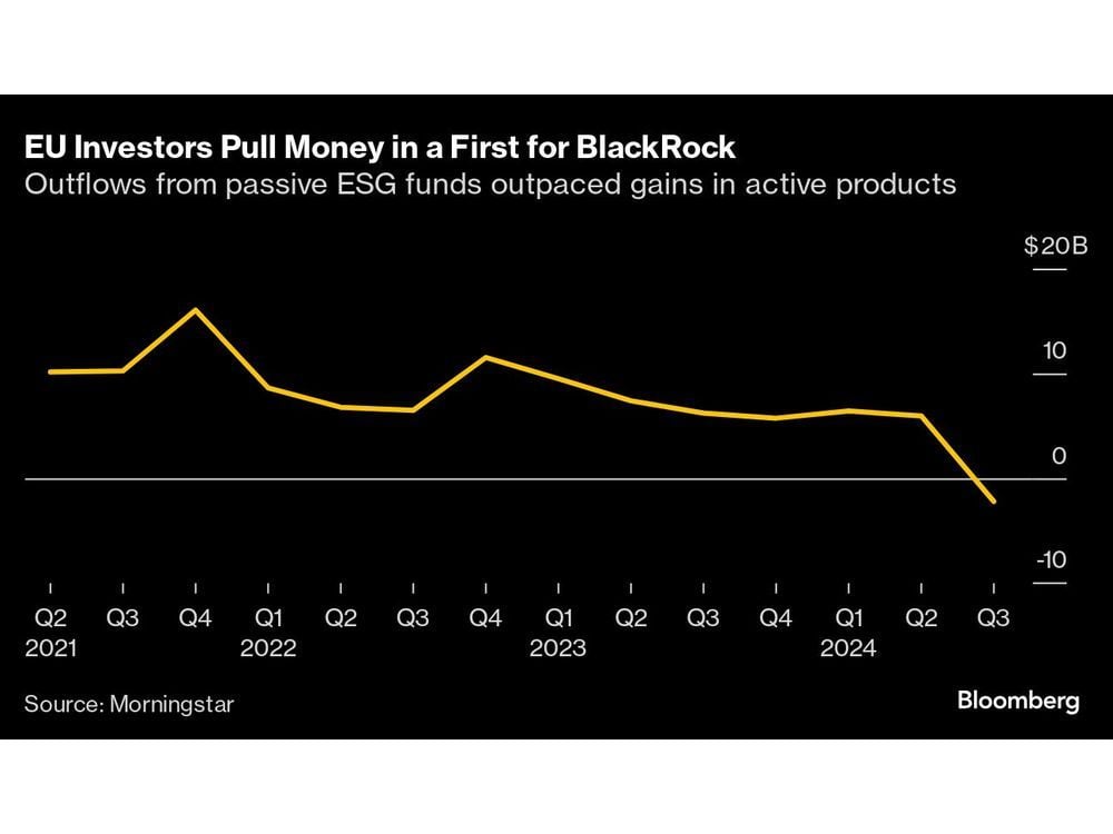 BlackRock Hit by ESG Fund Setback in Europe, Morningstar Says