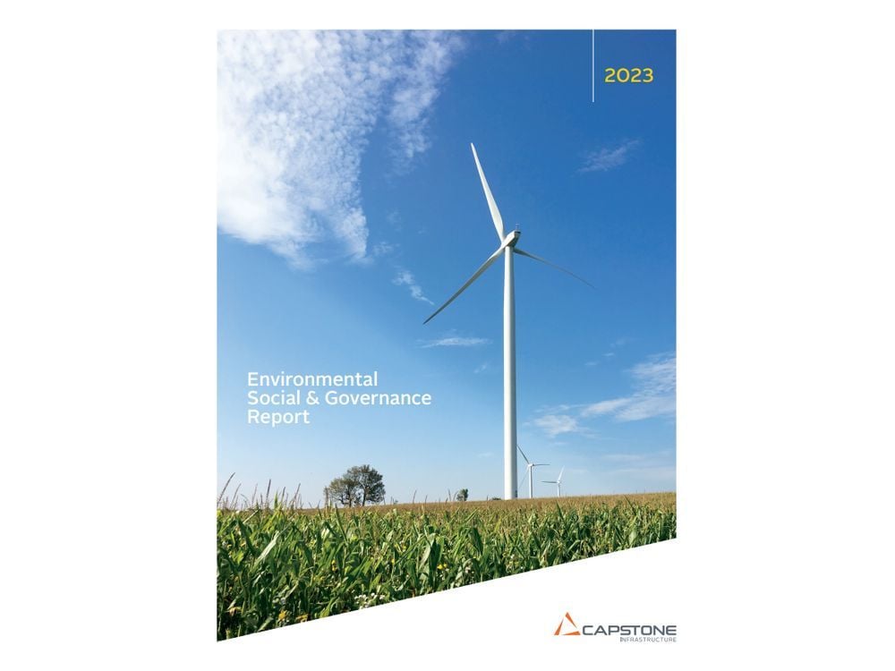 Capstone Infrastructure Corporation Releases Inaugural ESG Report Since Transition to Dedicated Independent Power Producer