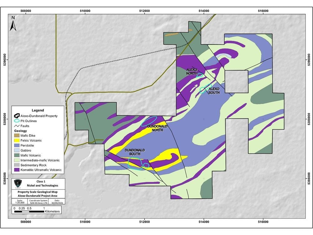 Class 1 Nickel Announces Filing of Updated Dundonald South Mineral Resource Estimate, Alexo-Dundonald Nickel Sulphide Project