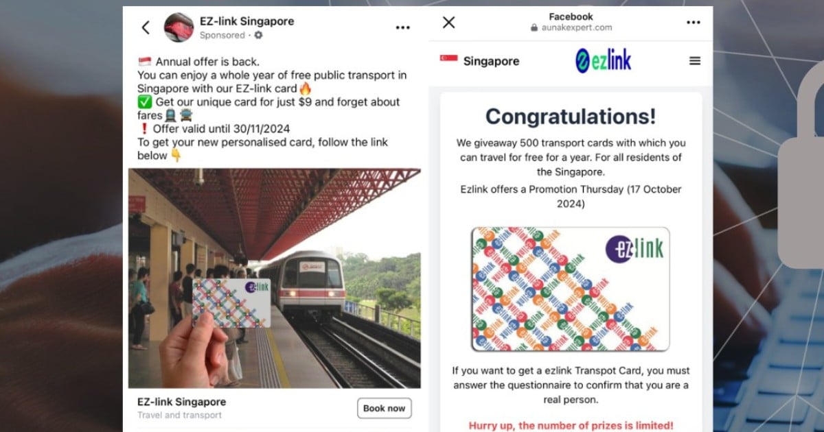 Don't be taken for a ride: LTA warns about phishing scam involving ez-link cards