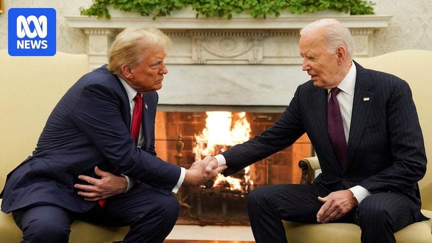 Donald Trump and Joe Biden meet at White House to discuss transition of presidential power