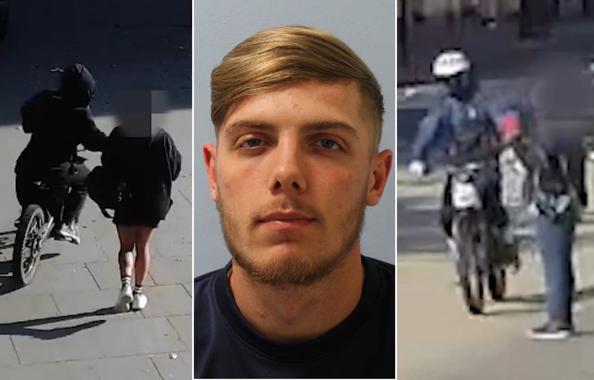 Dramatic moment two schoolboys on e-bikes snatch phones as police smash London gang