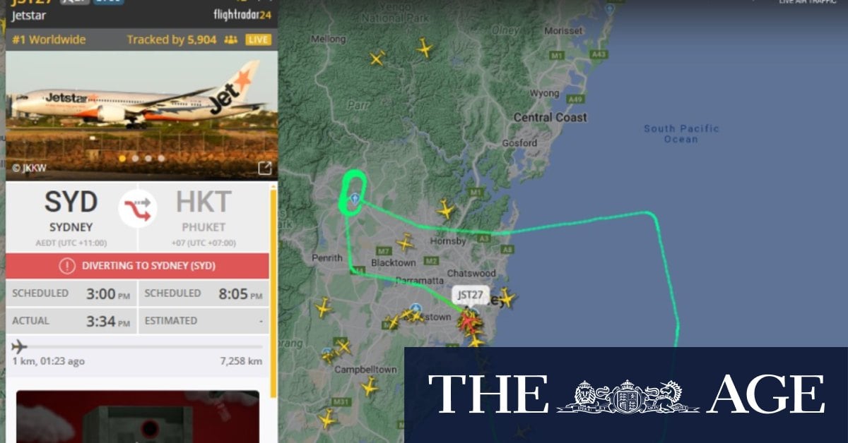 Dreamliner makes emergency landing at Sydney Airport after tyre bursts on take-off