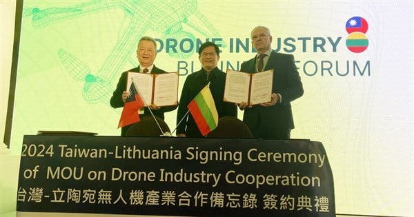 Drone makers from Taiwan, Lithuania sign 2 MOUs