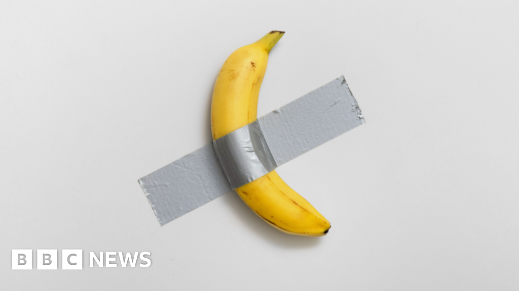 Duct-taped banana artwork auctioned for $6.2m in New York