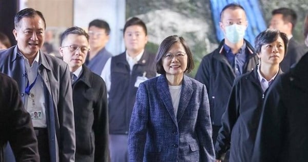 Former President Tsai Ing-wen departs for security forum in Canada