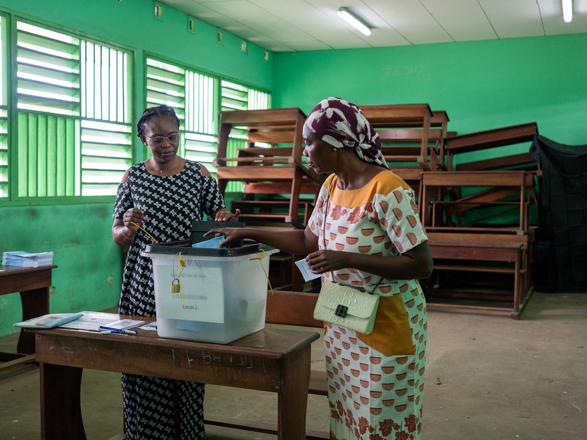 Gabon votes in referendum on new constitution after military coup last year