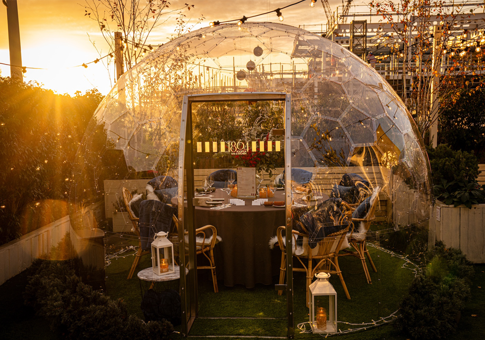 Heated Igloos Create a Winter Wonderland at 1864 Rooftop Bar & Kitchen