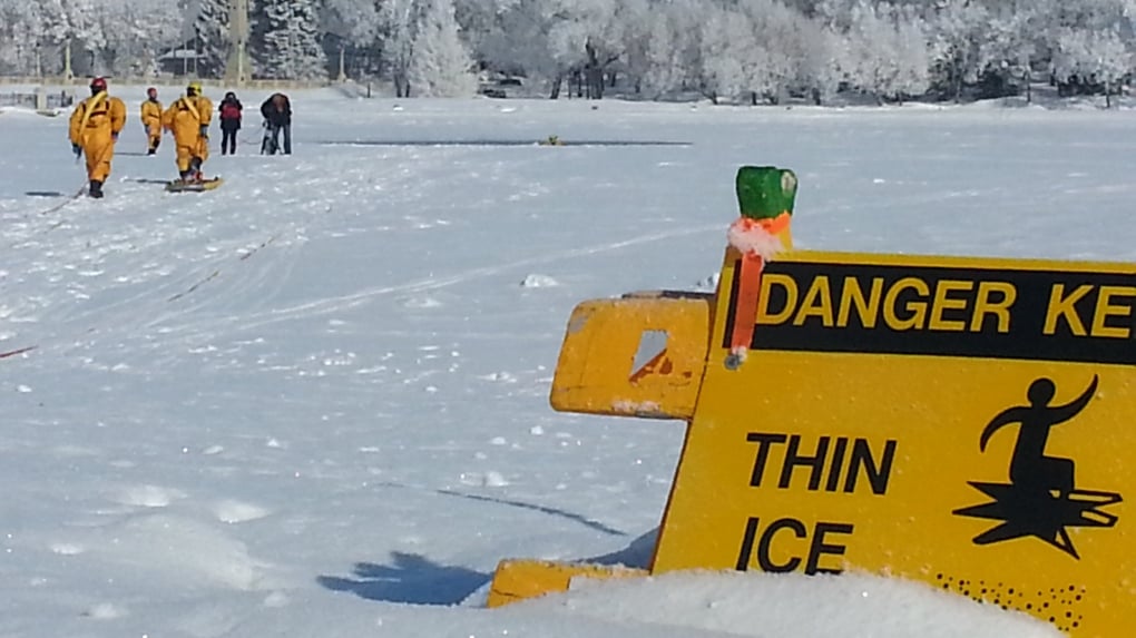 Here's how thick ice needs to be to park a truck on it, according to Sask. Water Security Agency