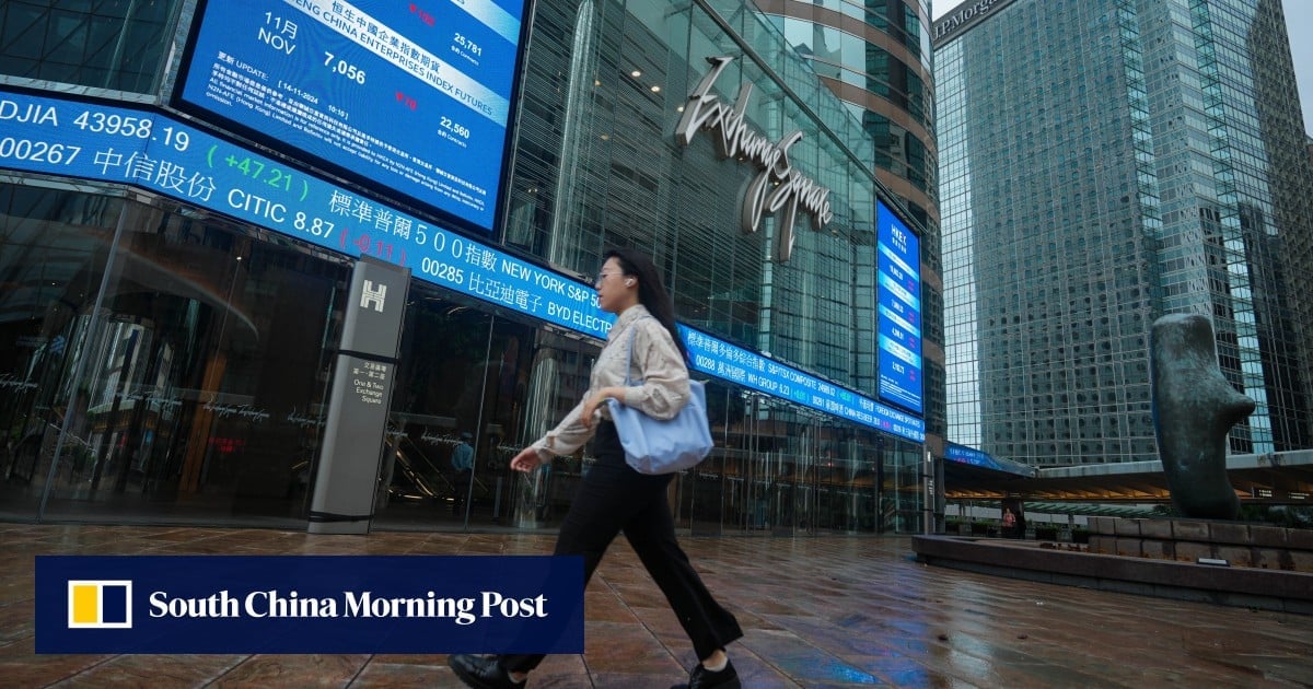 Hong Kong stock market operates as normal during first-ever typhoon trading session