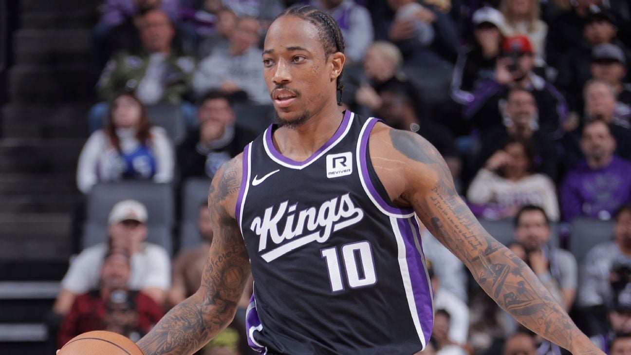 Kings' DeRozan exits early with back tightness