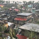 Latest typhoon strikes, causing tidal surges and displacing massive numbers of people