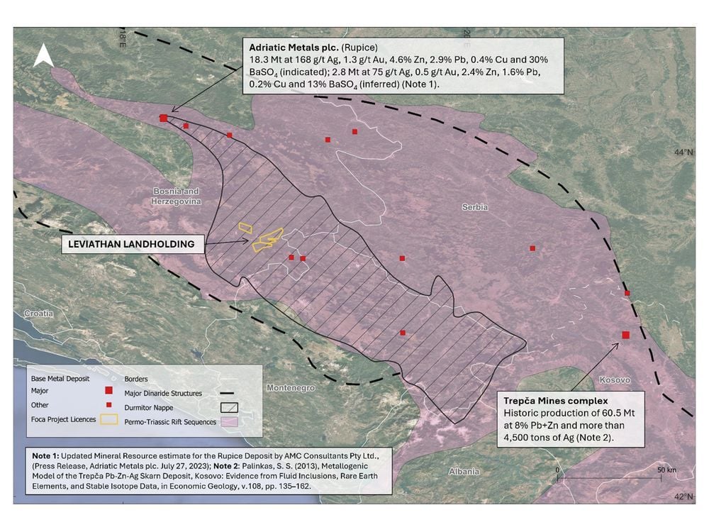 Leviathan Gold to Acquire Significant Mineral Exploration Land Package in Bosnia and Herzegovina