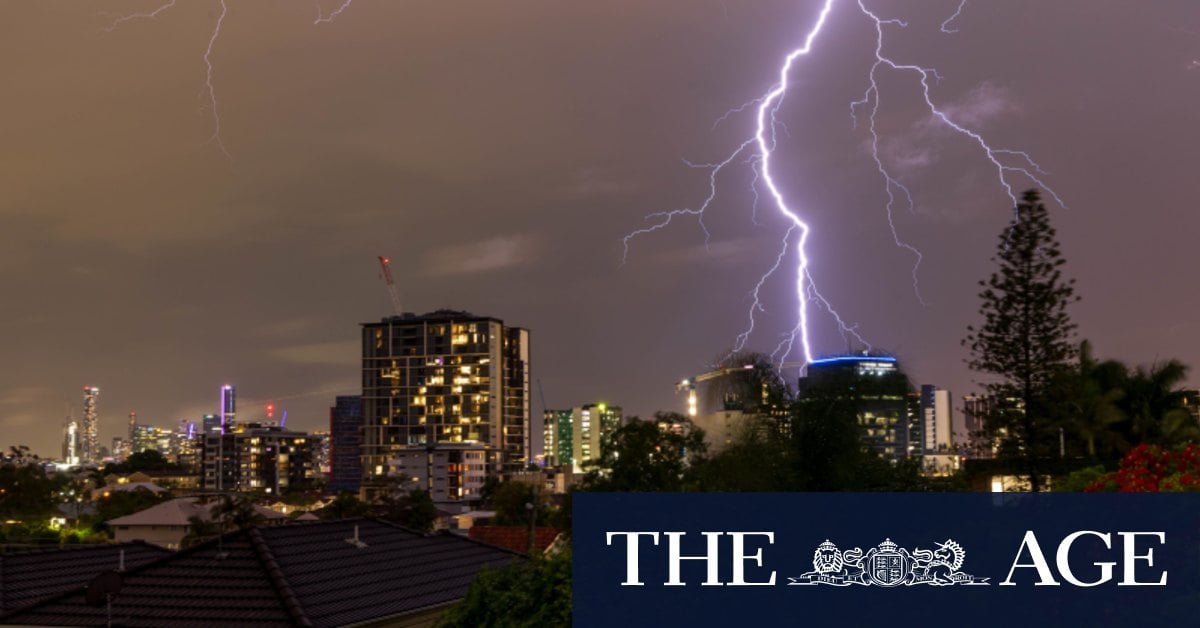 Lightning strikes twice: Forecaster warns Brisbane will cop repeat of Sunday storm