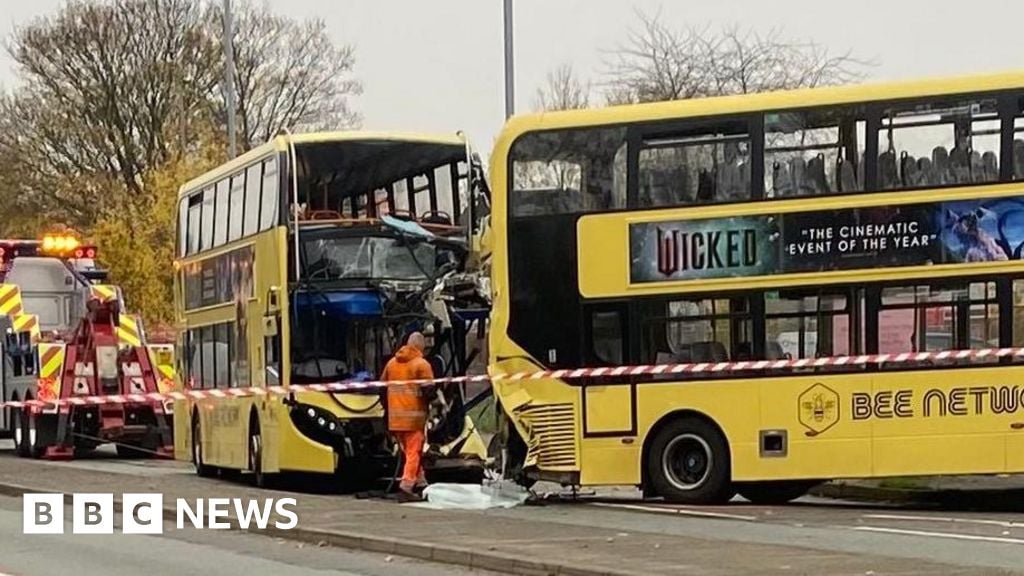 Manchester double-decker bus crash leaves 17 people injured