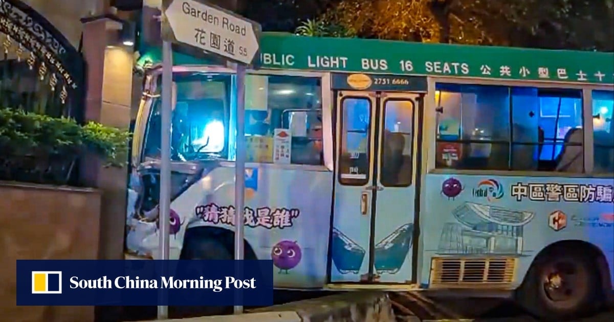 Minibus driver critically injured after vehicle crashes in upscale Hong Kong neighbourhood