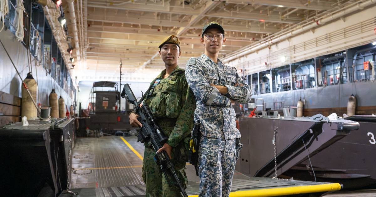 Navy NSF reunites with Army NSF sibling in Australia during Exercise Trident after weeks out at sea