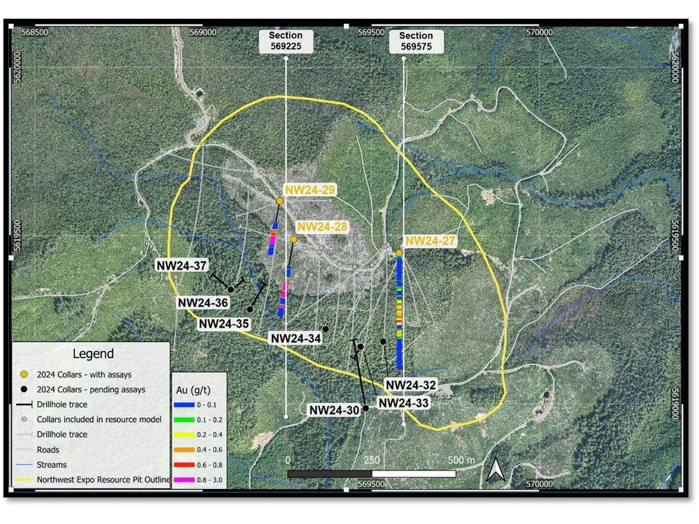 Northisle Announces Drill Results at Northwest Expo Including 132.8m Grading 1.49g/t Au Eq.