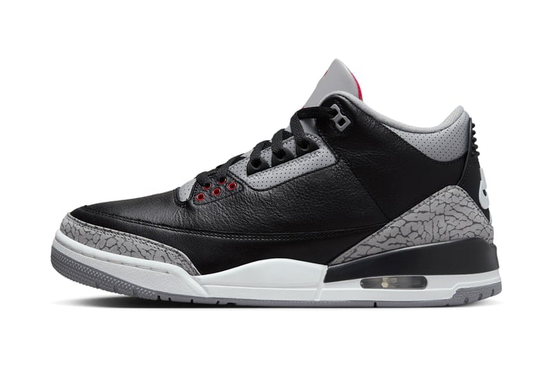 Official Look at This Year's Air Jordan 3 "Black Cement"