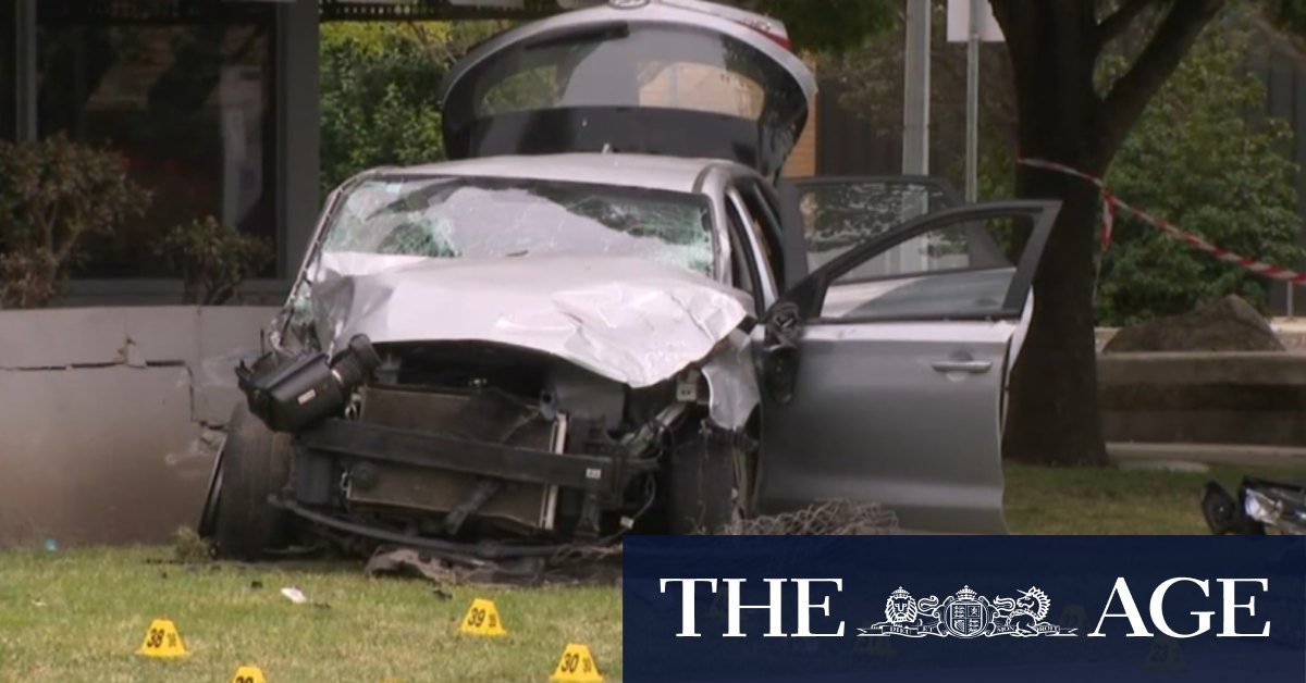 Pedestrian hit and killed after car mounts footpath in Melbourne's north