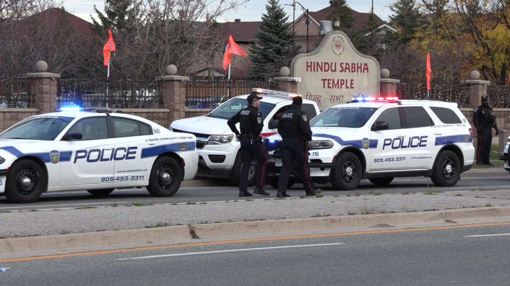 Peel police officer suspended after video appeared to show him at protest while off duty