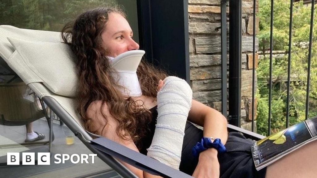 Pfeiffer Georgi: British cyclist back on her bike after fracturing neck