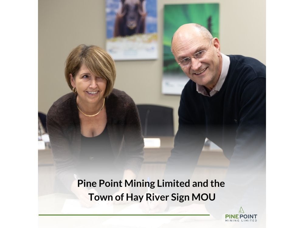 Pine Point Mining Limited and the Town of Hay River Sign MOU