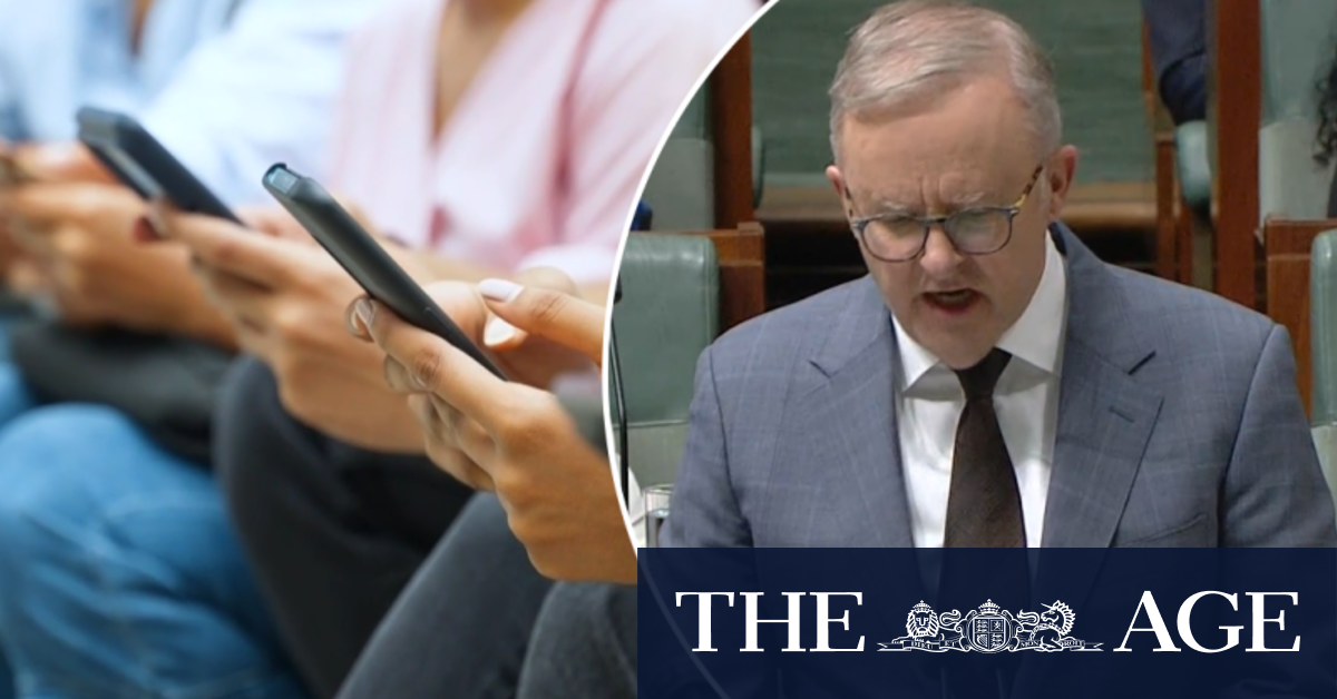 Prime minister urging parliament to pass social media ban before end of year