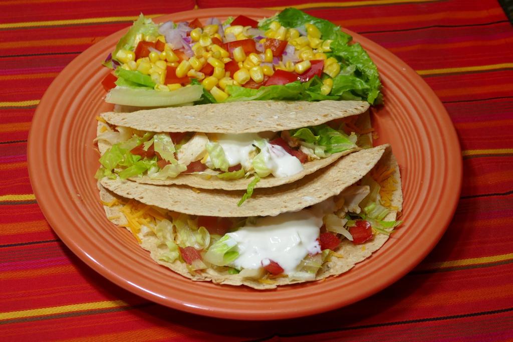 Quick Fix: Turkey Tacos with Corn and Red Pepper Salad