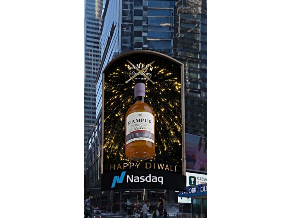 Rampur Distillery Lights Up Diwali in Times Square New York City