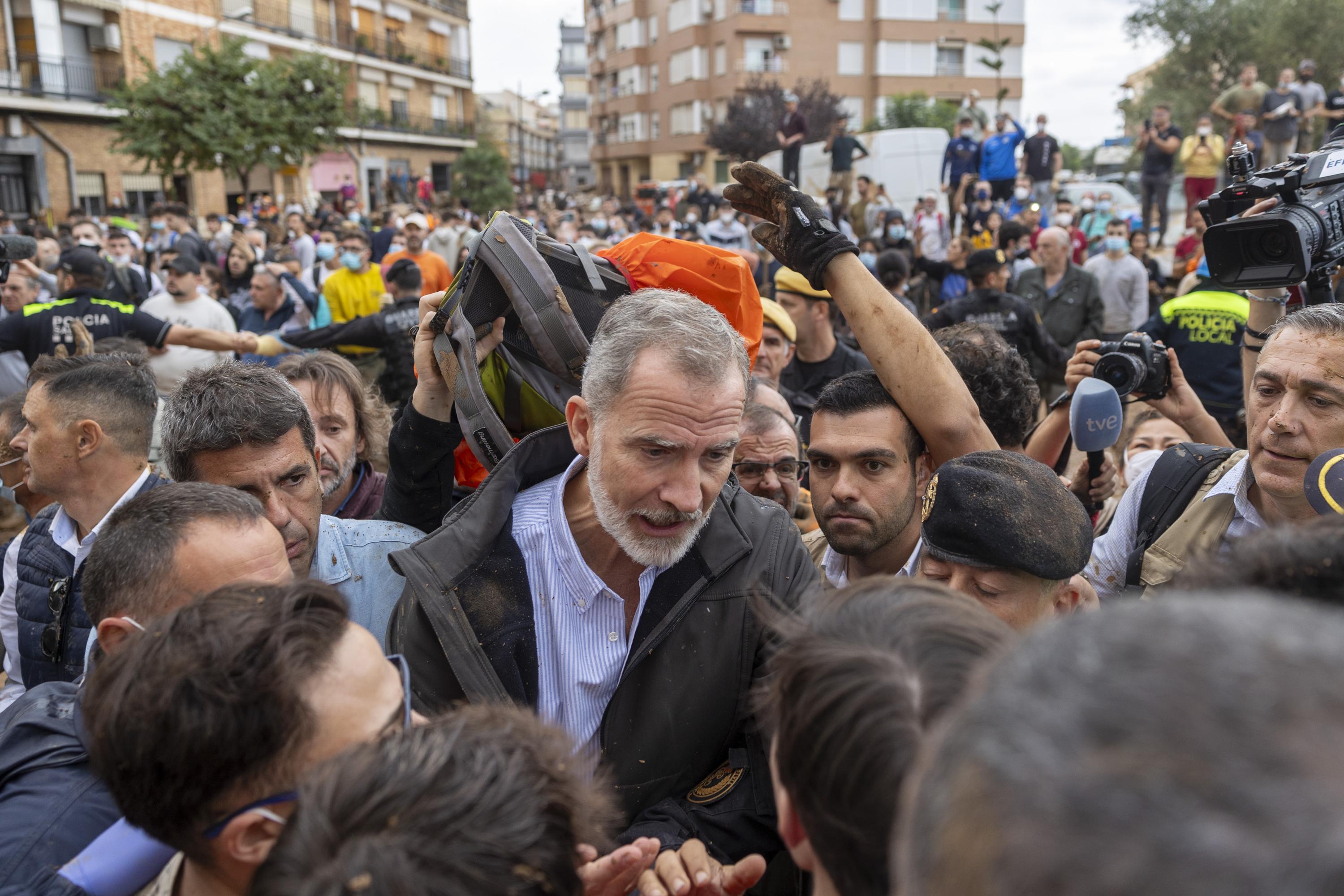 Spain's king stood his ground under a mud barrage. What will the iconic moment mean for his reign?