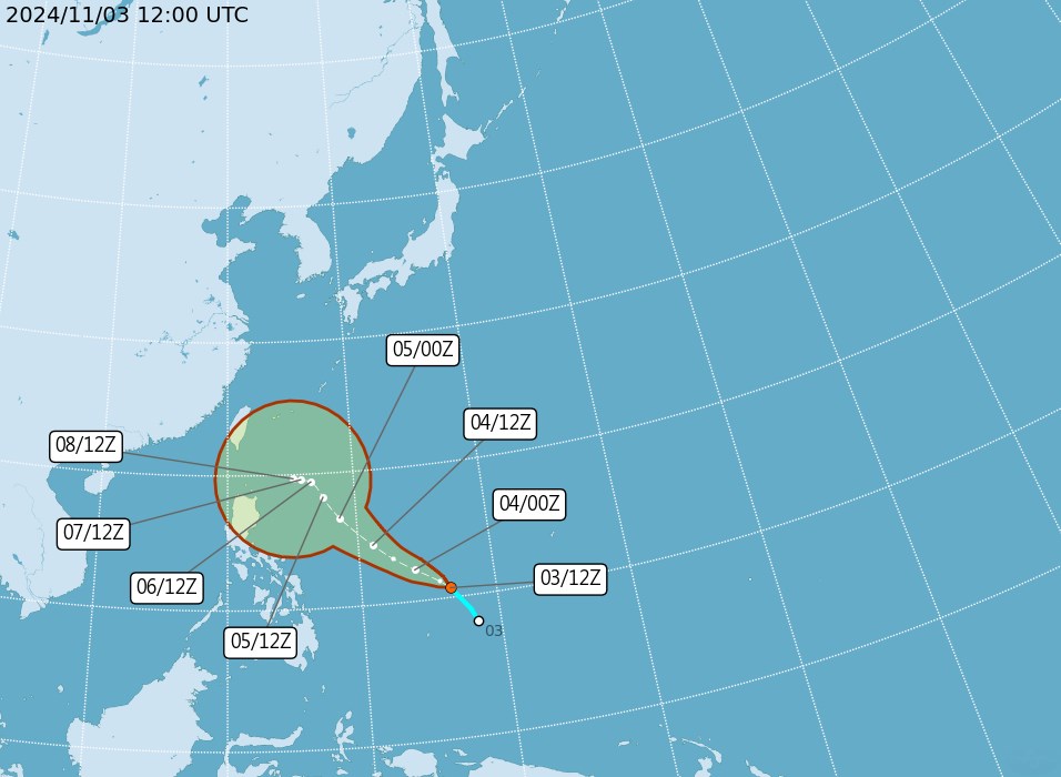 Tropical depression could become tropical storm tonight: CWA