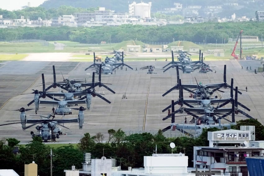 U.S. Navy apparently begins Osprey deployment in western Japan