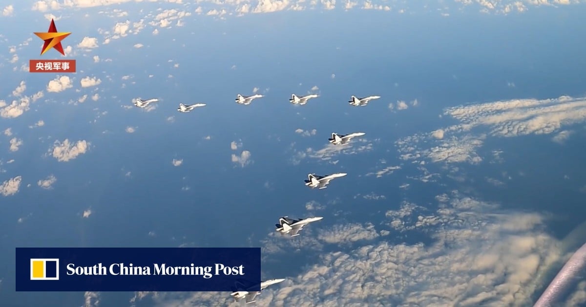 Updated Chinese J-15 fighter jet spotted in aircraft carrier drill footage