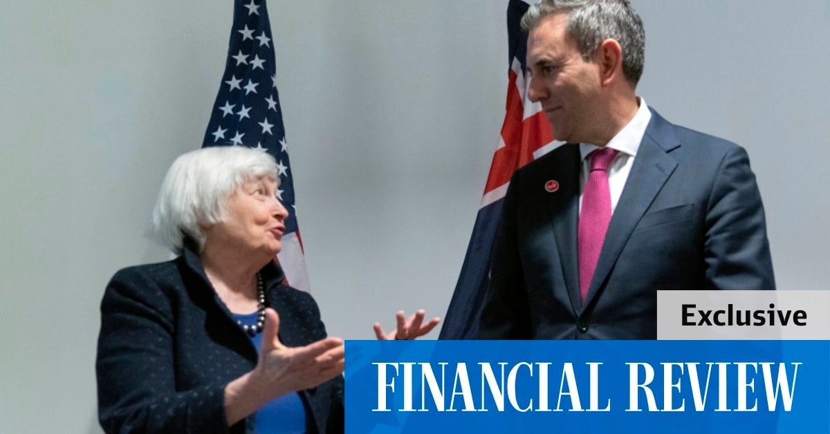 US Treasury boss Janet Yellen pressed Jim Chalmers on OECD tax stand-off