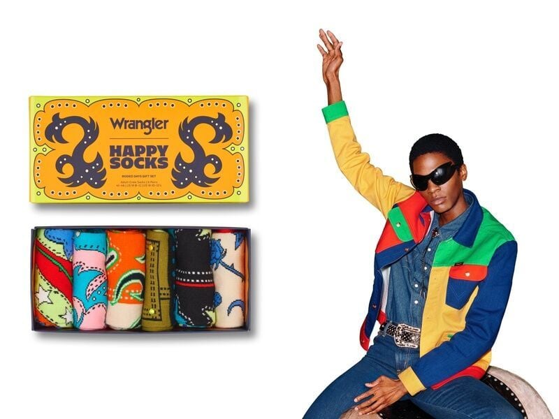 Vibrant Statement Capsules - Wrangler x Happy Socks Present Curated Western-Inspired Collection (TrendHunter.com)