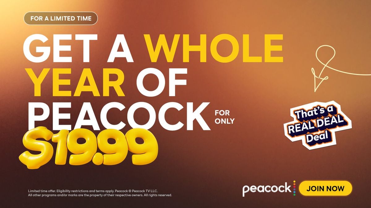 Be quick: 75% off Peacock subscriptions