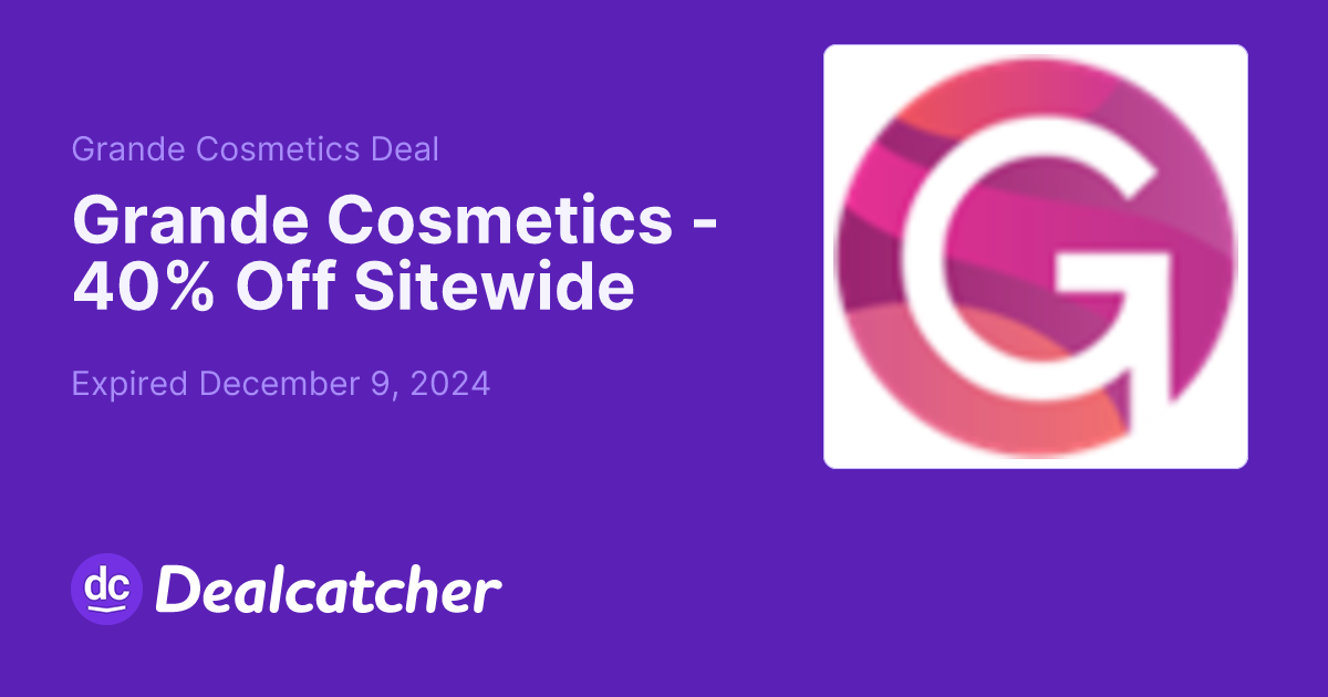 Grande Cosmetics - 40% Off Sitewide