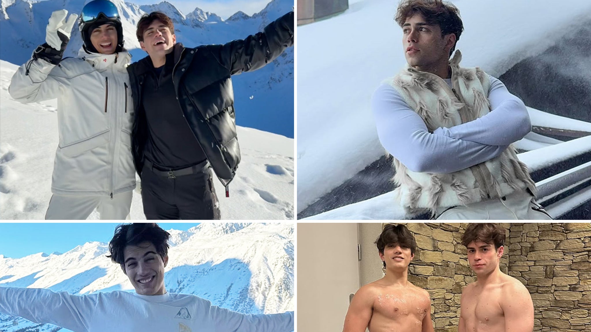 TikTok Stars Benji Krol and Nic Kaufmann Hit the Slopes in Austria