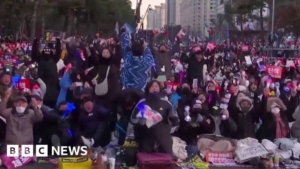 Watch: Protesters jubilant as South Korea president impeached