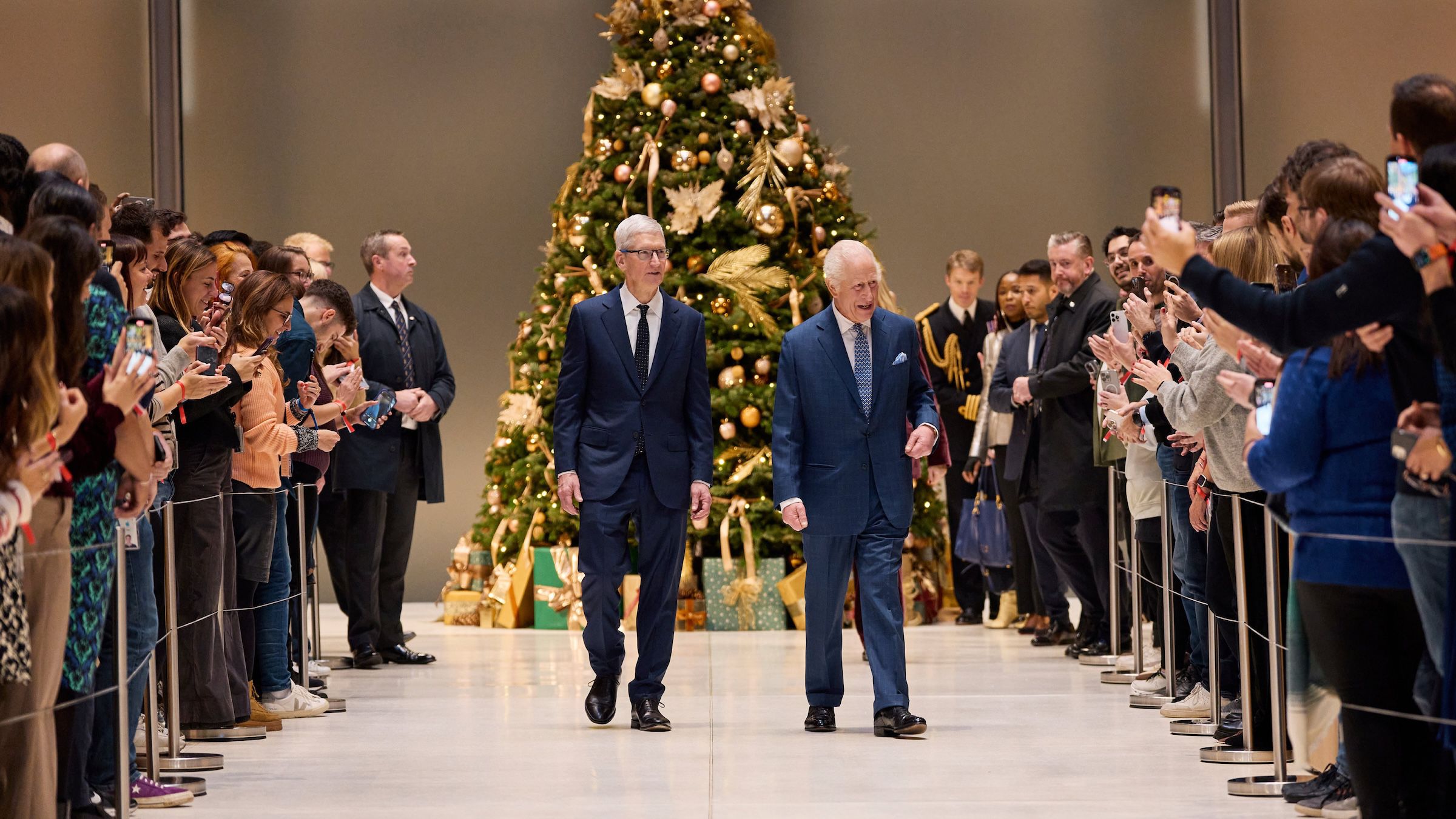 Apple CEO Tim Cook Hosts King Charles III at UK Headquarters